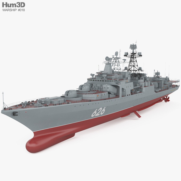Udaloy-class destroyer 3D model