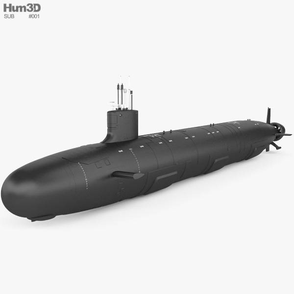 Virginia-class submarine 3D model