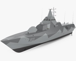 Visby-class corvette 3D model