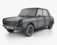 Simca 1100 1974 3Dモデル wire render