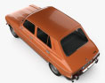 Simca 1100 1974 3D模型 顶视图