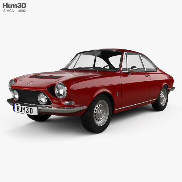 Simca 1200 S coupe 1969 3D model