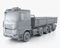 Sisu Polar Tipper Truck 2017 Modelo 3D clay render