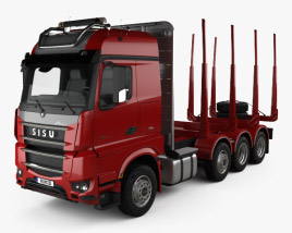 Sisu Polar Timber Truck 2017 Modelo 3d