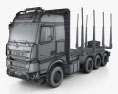 Sisu Polar Timber Truck 2017 3D 모델  wire render