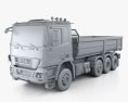 Sisu Polar Tipper Truck 2013 3d model clay render