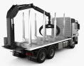 Sisu Polar Logging Truck 2015 Modelo 3D vista trasera