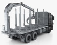 Sisu Polar Logging Truck 2015 3D 모델 