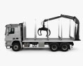 Sisu Polar Logging Truck 2015 Modello 3D vista laterale
