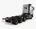 Sisu Polar 底盘驾驶室卡车 4轴 2017 3D模型 后视图