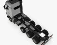 Sisu Polar 底盘驾驶室卡车 4轴 2017 3D模型 顶视图