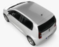 Skoda Citigo 5 puertas con interior 2015 Modelo 3D vista superior