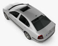 Skoda Octavia liftback 2013 3D模型 顶视图