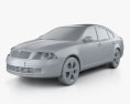Skoda Octavia liftback 2013 3D 모델  clay render