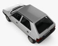 Skoda Favorit 1995 3D модель top view