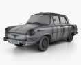 Skoda 1000 MB 1964 3Dモデル wire render