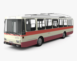 3D model of Skoda 14Tr Trolleybus 1982