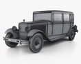 Skoda 645 加长轿车 1930 3D模型 wire render
