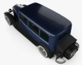 Skoda 645 加长轿车 1930 3D模型 顶视图