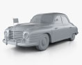Skoda VOS 1950 3D 모델  clay render