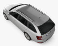 Skoda Octavia Combi 2020 3D-Modell Draufsicht