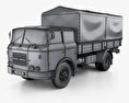 Skoda 706 RT Flatbed Truck 1957 3d model wire render