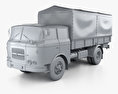 Skoda 706 RT Flatbed Truck 1957 3d model clay render