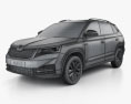 Skoda Kamiq SUV 2021 3D模型 wire render