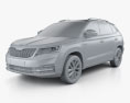 Skoda Kamiq SUV 2021 3D модель clay render