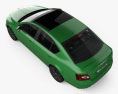 Skoda Octavia RS liftback mit Innenraum 2020 3D-Modell Draufsicht