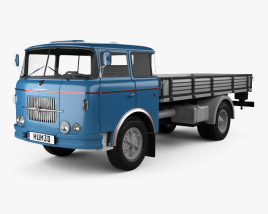 Skoda Liaz 706 RT フラットベッドトラック 1957 3Dモデル