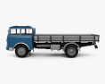 Skoda Liaz 706 RT Бортова вантажівка 1957 3D модель side view