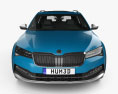Skoda Superb Scout 2023 3D 모델  front view