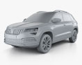 Skoda Karoq CN-spec 2023 3D模型 clay render