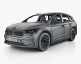 Skoda Enyaq iV Founders Edition with HQ interior 2024 3d model wire render