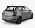 Skoda Fabia Monte Carlo 掀背车 2022 3D模型 后视图