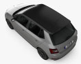 Skoda Fabia Monte Carlo hatchback 2022 Modello 3D vista dall'alto