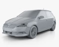 Skoda Fabia Monte Carlo Fließheck 2022 3D-Modell clay render