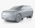 Skoda Vision 7S 2024 3D模型 clay render