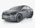 Skoda Enyaq iV Coupe 2021 3D-Modell wire render