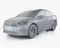 Skoda Enyaq iV Coupe 2021 3D-Modell clay render