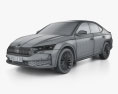 Skoda Octavia liftback 2024 3D模型 wire render