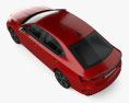 Skoda Octavia liftback RS 2024 3d model top view