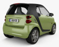 Smart Fortwo 2012 3D 모델  back view