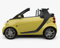 Smart Fortwo 2013 convertible Open Top 3d model side view
