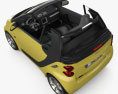 Smart Fortwo 2013 convertible Open Top 3d model top view