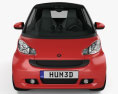 Smart Fortwo 2013 컨버터블 Hard Top 3D 모델  front view