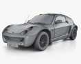 Smart Roadster Coupe 2008 3d model wire render