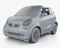 Smart Fortwo Cabrio 2017 3D 모델  clay render