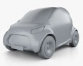 Smart Vision EQ Fortwo 2017 3Dモデル clay render